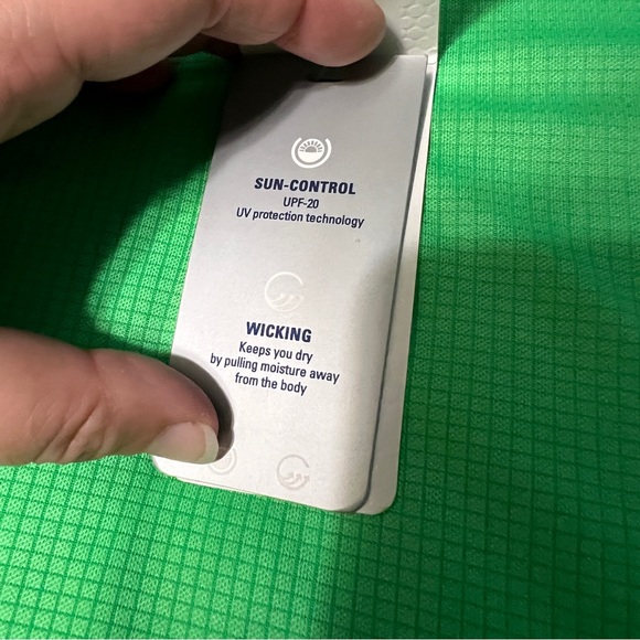 Izod golf basics polo shirt Irish green new nwt sun control wicking size large - Picture 5 of 9